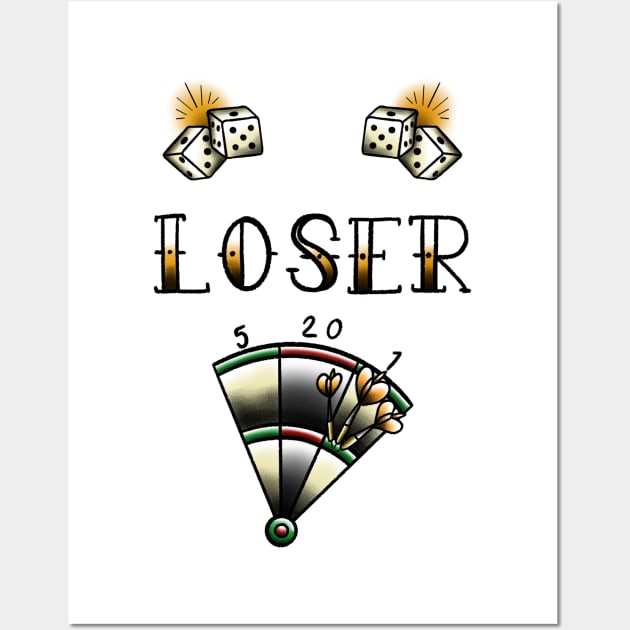 Loser - Old School Tattoo Flash Wall Art by DeadWaspDesigns